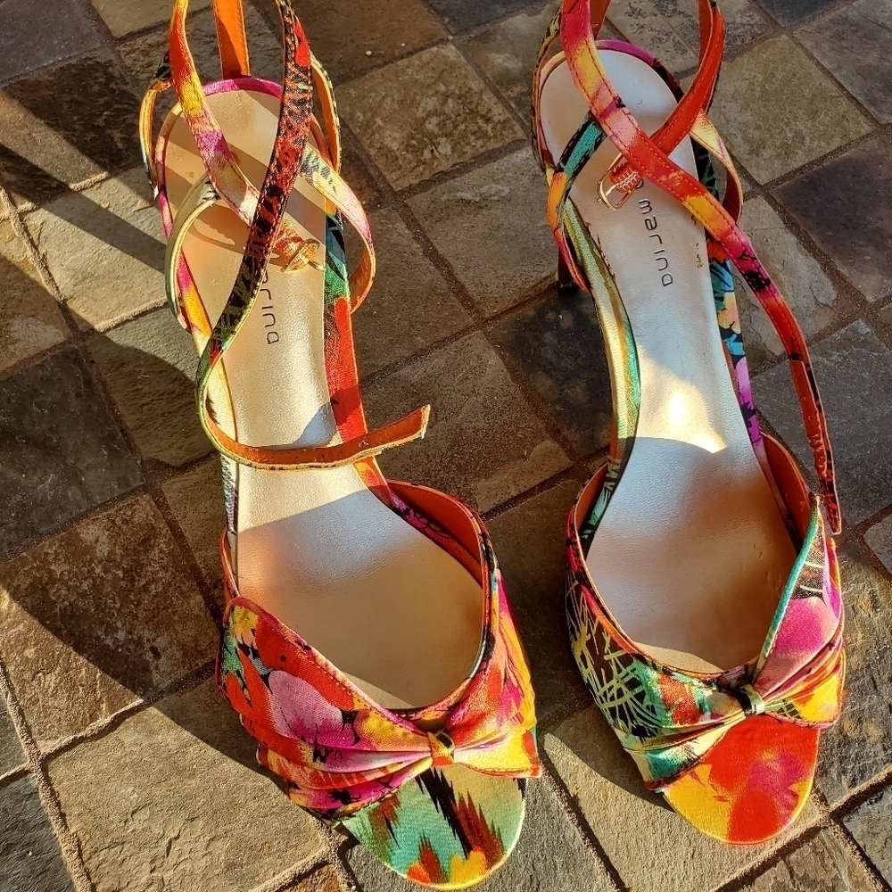 ANN MERINO VIBRANT SANDALS HEELS SHOES SIZE 11